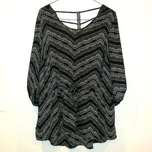 Maurices silky patterned lightweight shirt top